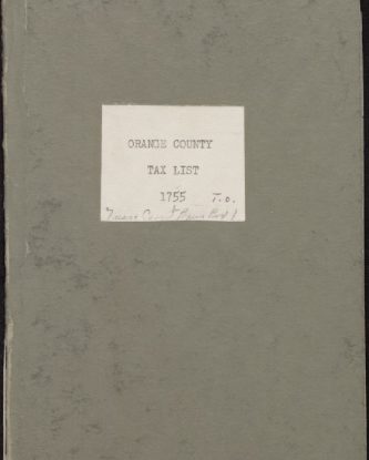 1755 Orange County Tax List