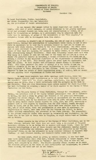 Plecker's Letter